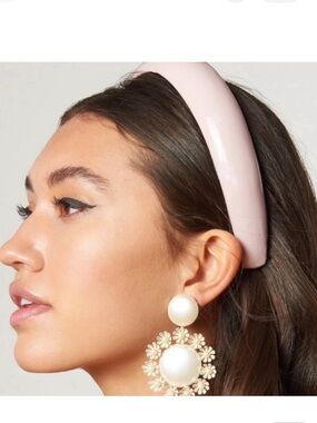 Lele Sadoughi Alice Glossy Padded Headband Pink Gloss